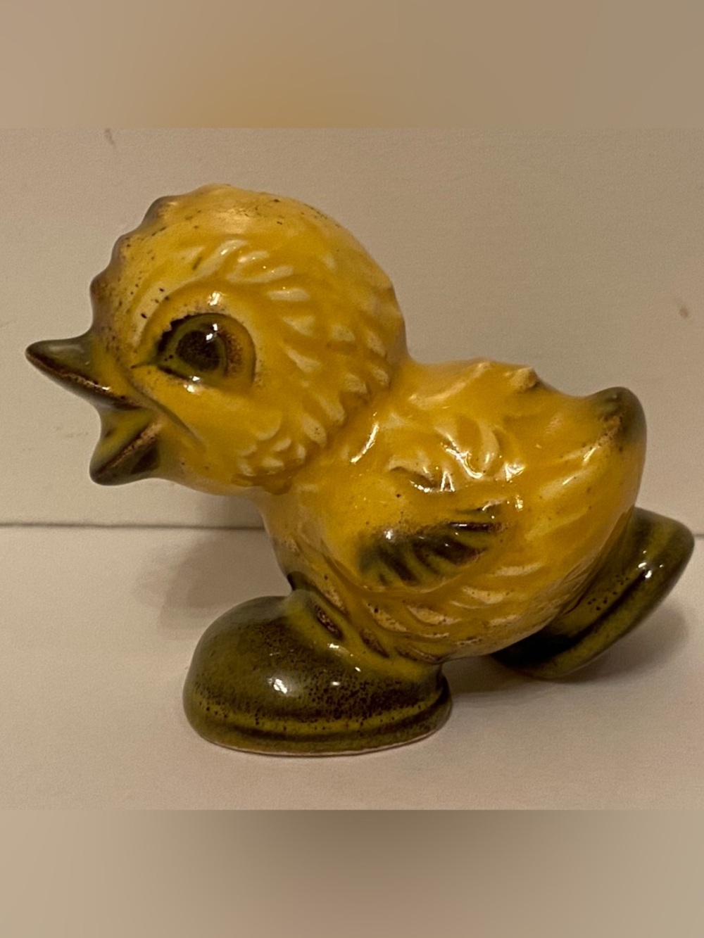 GOEBEL FIGURINE WEST GERMANY PORCELAIN BIRD DUCK YELLOW GREEN HOME DECOR VINTAGE